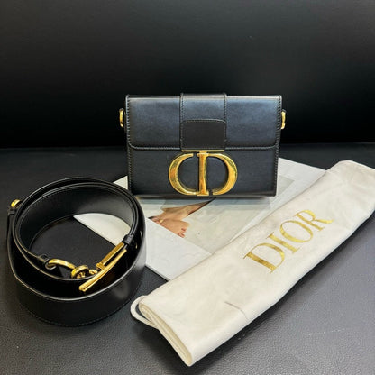 Dior Montagne Box Black Leather Bag 17 5X12X5Cm