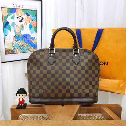 Louis Vuitton Alma Damier Ebene Tote Bag