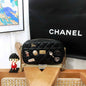 Chanel Black Quilted Leather Camera Bag with Gold Hardware