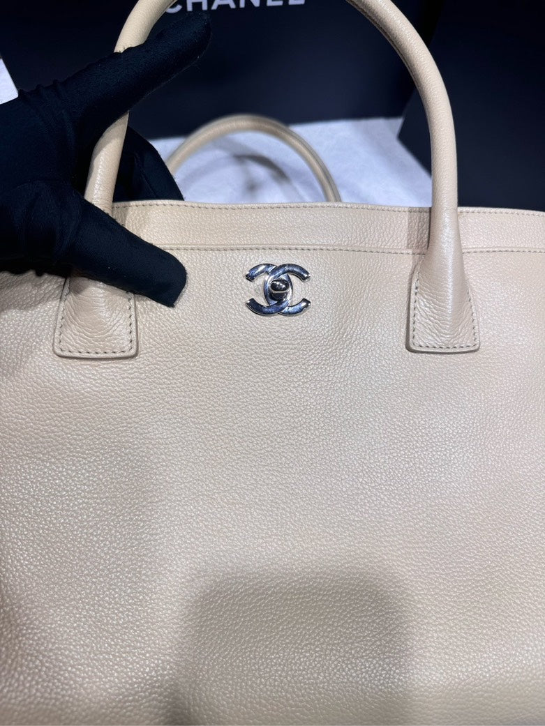Chanel Caviar Beige Luxury Handbag Style