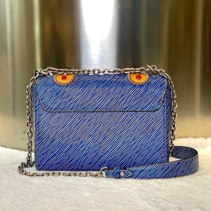 Louis Vuitton  LV Twist Crossbody in Blue Leather