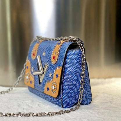Louis Vuitton  LV Twist Crossbody in Blue Leather