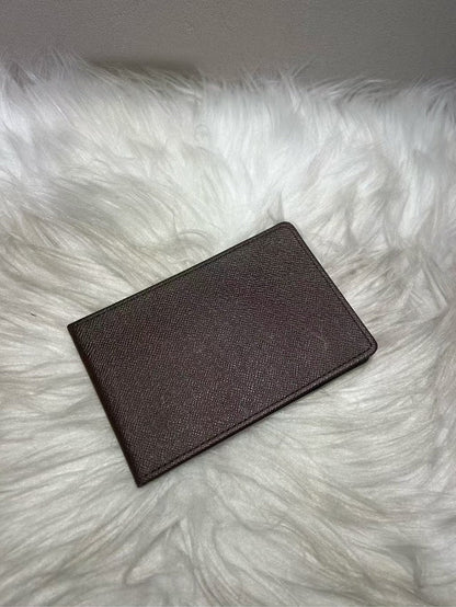 Louis Vuitton  Card Bag Damier Ebene Brown Canvas Wallet