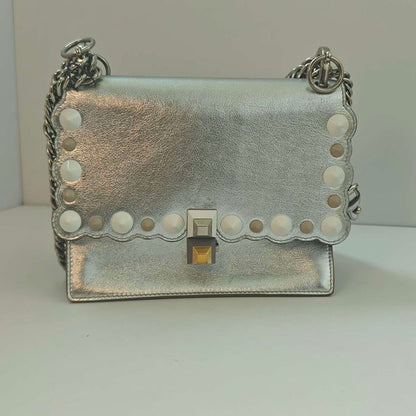 Fendi Kani Silver Shoulder Bag  Stylish Designer Handbag