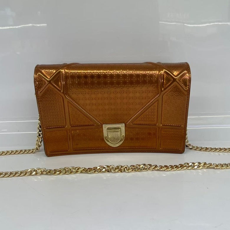 Dior Metallic Gold Crossbody Bag Hy - Designer Handbag