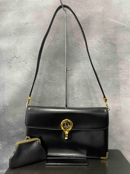 Dior Shoulder Bag Re98943100 Black Leather