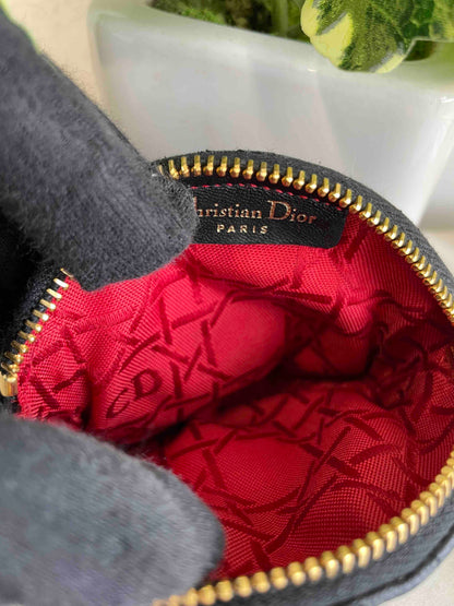 Dior Cannage Lamb-Skin Pouch Re99216600 Black Clutch