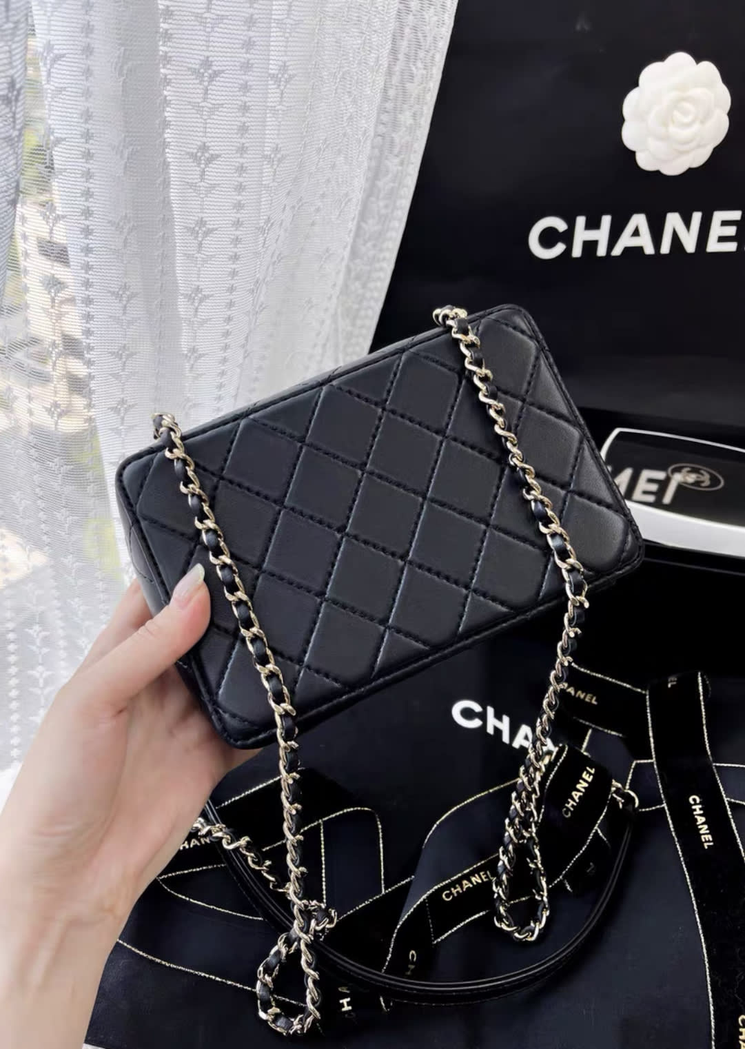 Chanel Camera Bag Lambskin Black Crossbody
