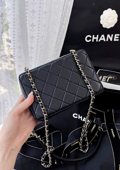 Chanel Camera Bag Lambskin Black Crossbody