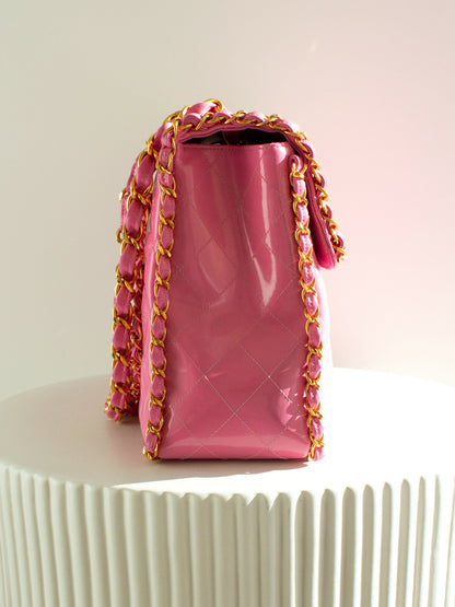Chanel Lambskin Gold Shoulder Bag Style 18