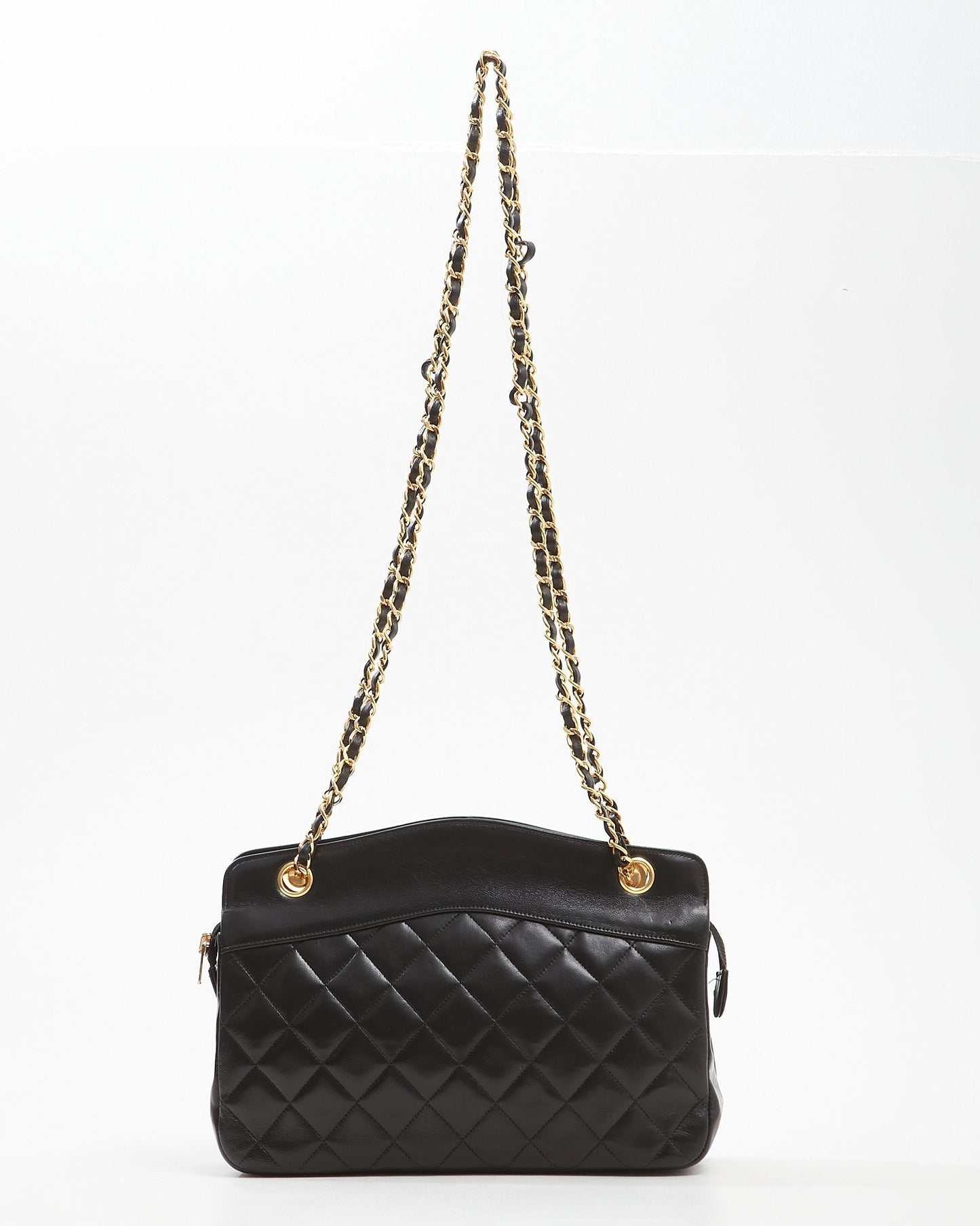 Chanel Black Lambskin 24K GHW Chain Bag