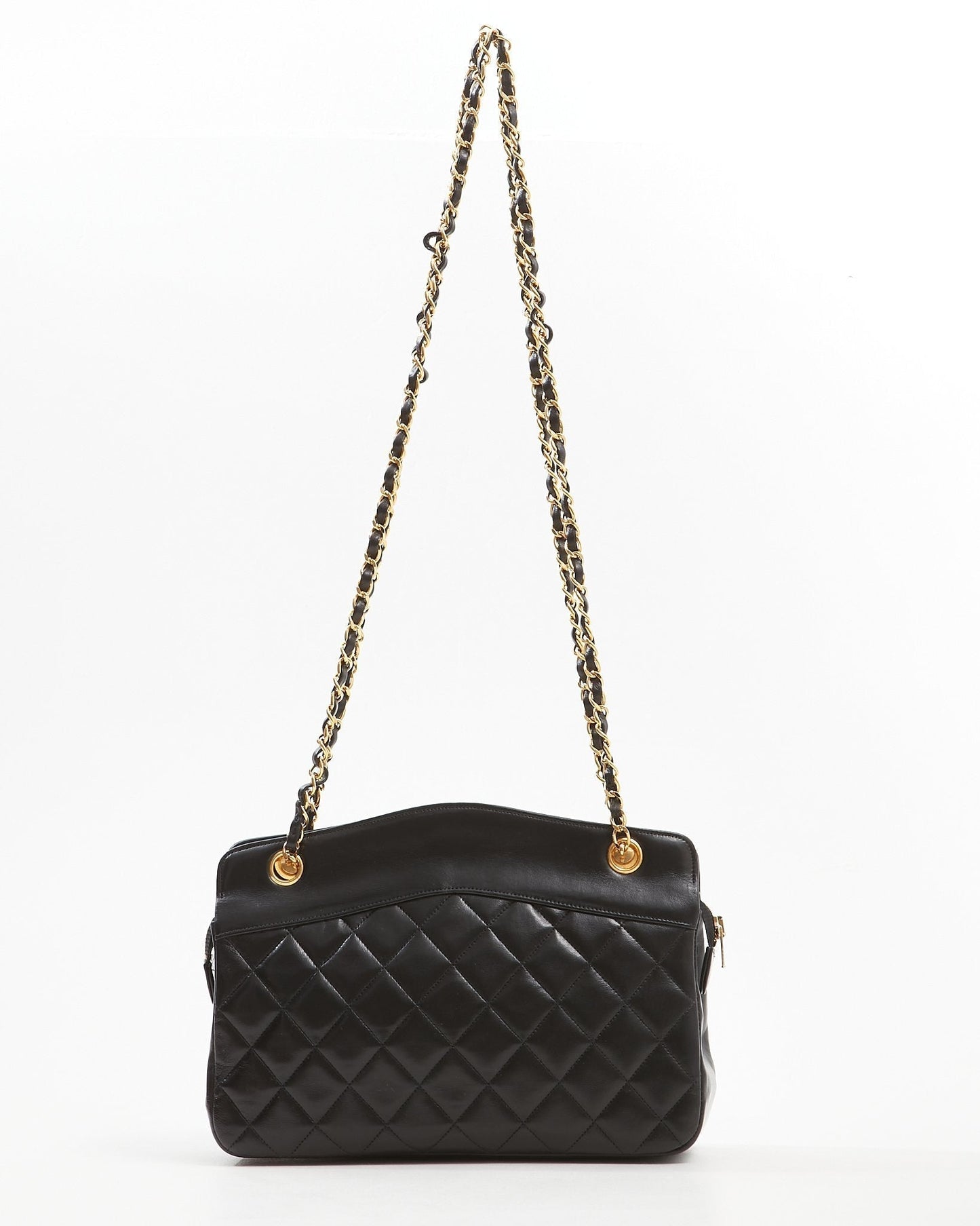 Chanel Black Lambskin 24K GHW Chain Bag