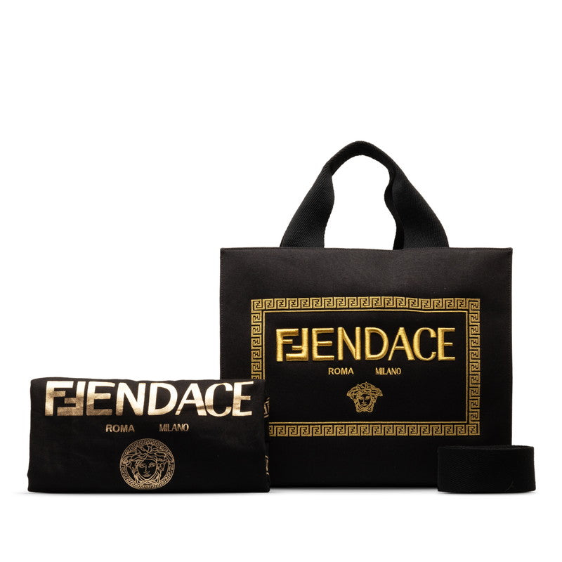 Fendi Fendace La Medusa Canvas 2Way Bag