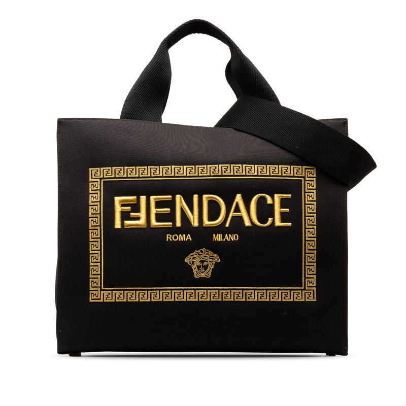 Fendi Fendace La Medusa Canvas 2Way Bag
