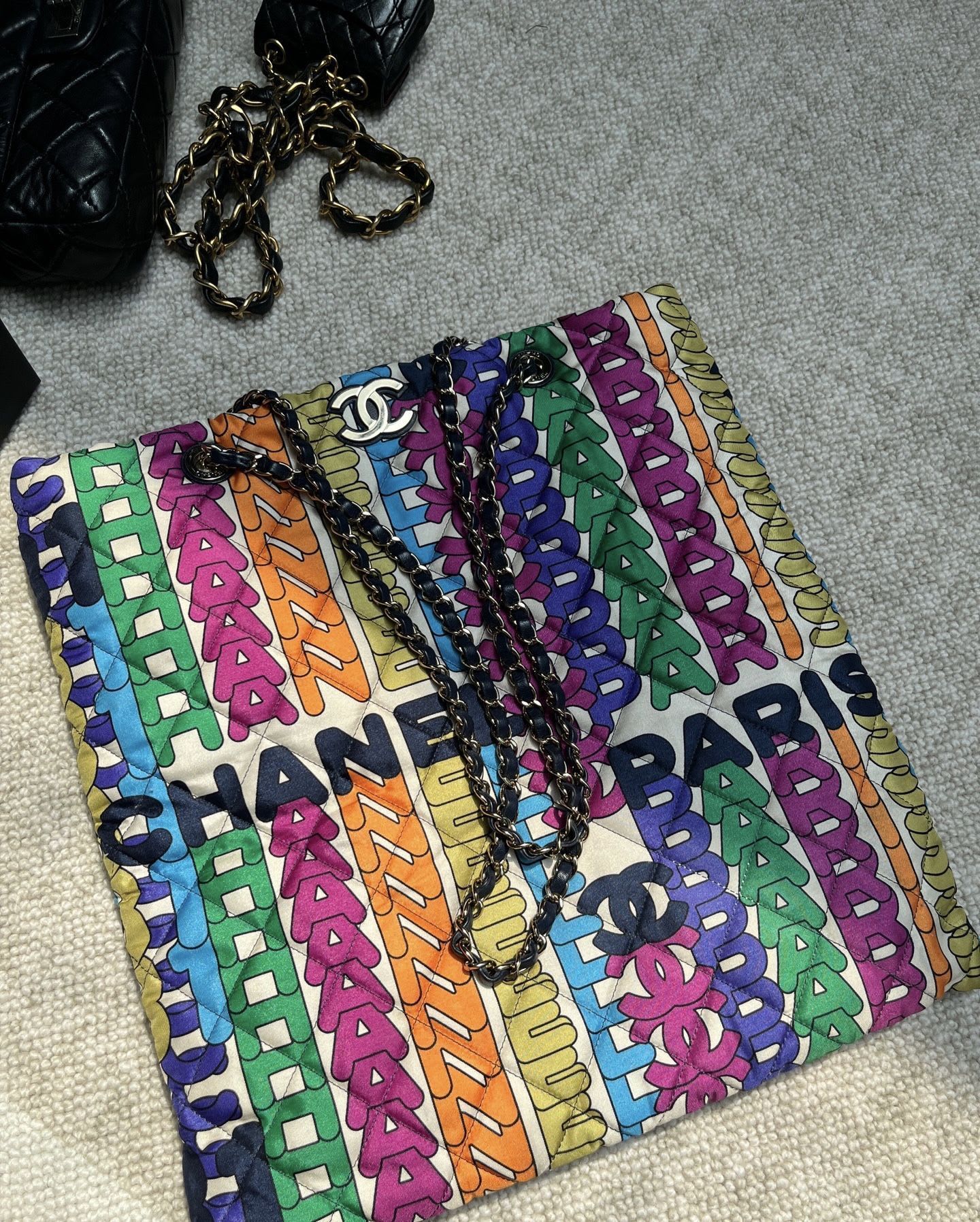 Chanel Rainbow Graffiti Tote Bag