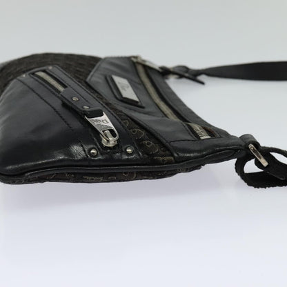 Christian Dior Trotter Shoulder Bag Canvas Black Canvas Shoulder Bag Bag