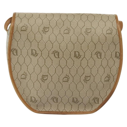 Christian Dior Honeycomb Shoulder Bag Canvas Beige Canvas Bag ()