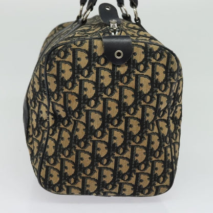 Christian Dior Trotter Boston Bag Diorissimo Canvas Navy Canvas Bag