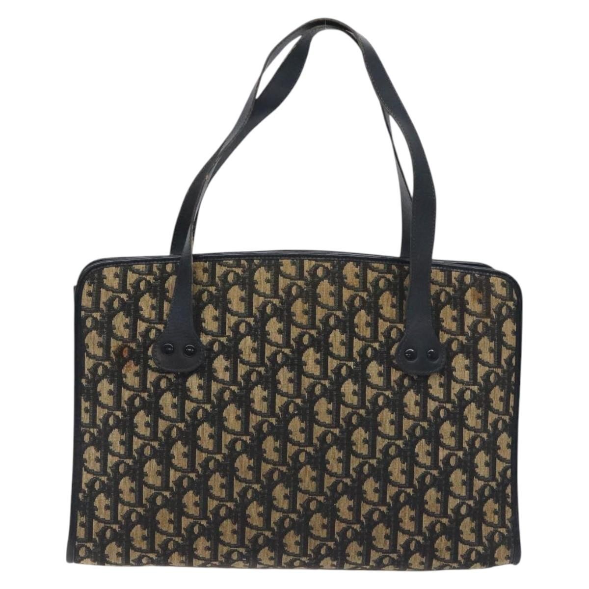Christian Dior Trotter Shoulder Bag Canvas Navy Canvas Shoulder Bag Bag Style 3