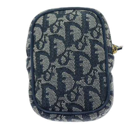 Christian Dior Trotter Pouch Canvas Navy Canvas Clutche Pouche Bag