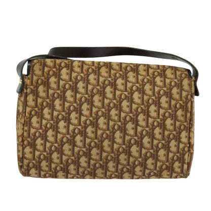 Christian Dior Trotter Flap Shoulder Bag Canvas Brown Canvas Bag ()
