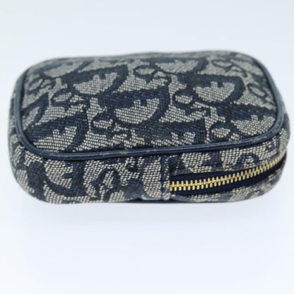 Christian Dior Trotter Pouch Canvas Navy Canvas Clutche Pouche Bag