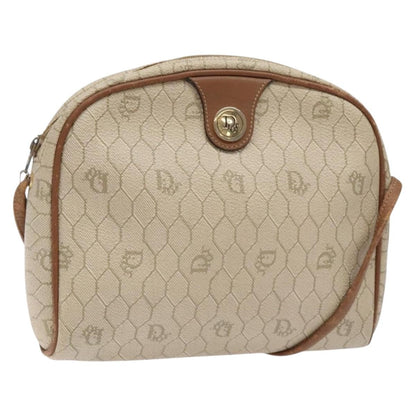 Christian Dior Honeycomb Shoulder Bag Canvas Beige Canvas Bag ()