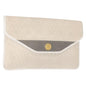 Christian Dior Honeycomb Clutch Canvas White Canvas Clutche Pouche Bag
