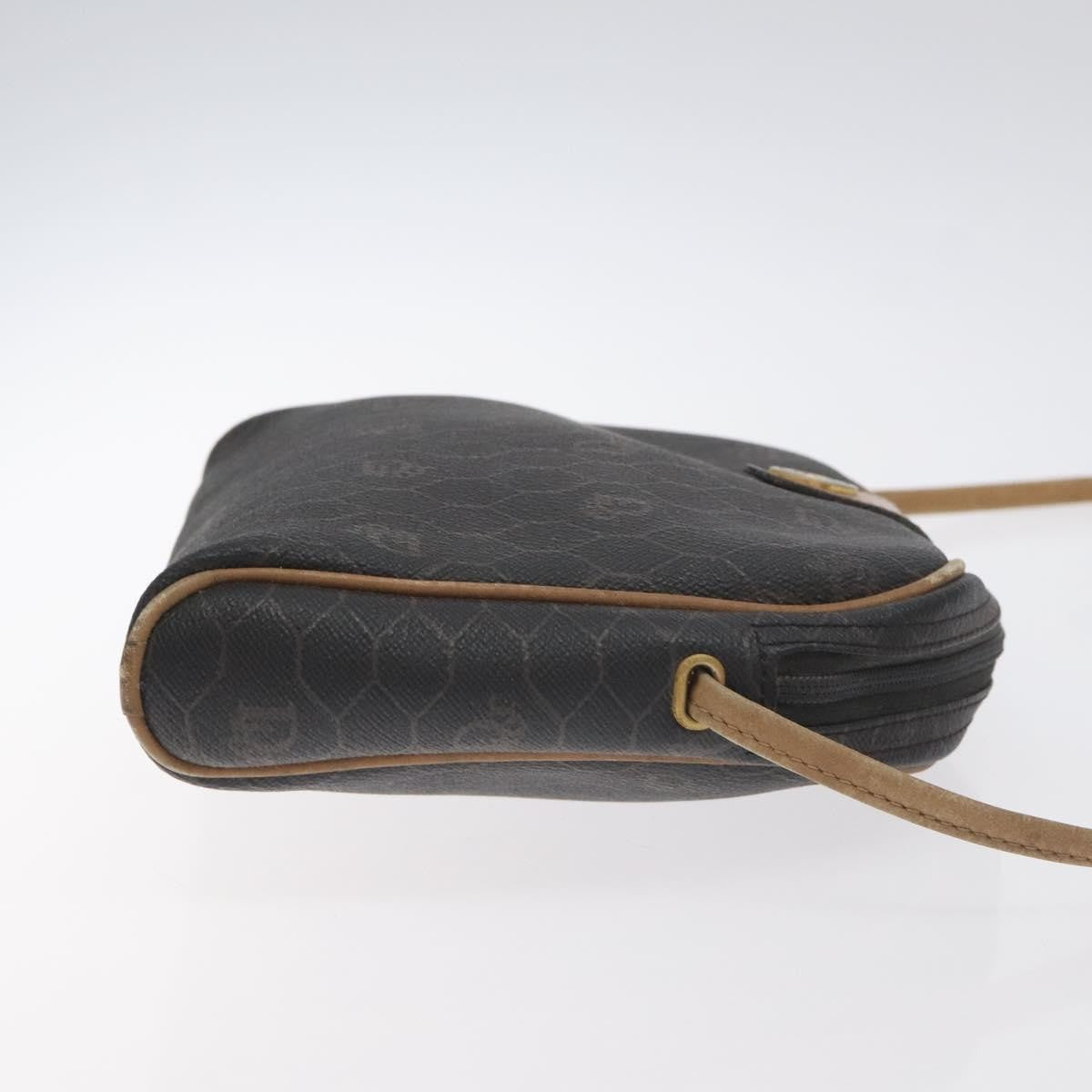 Christian Dior Honeycomb Shoulder Bag Canvas Black Canvas Bag