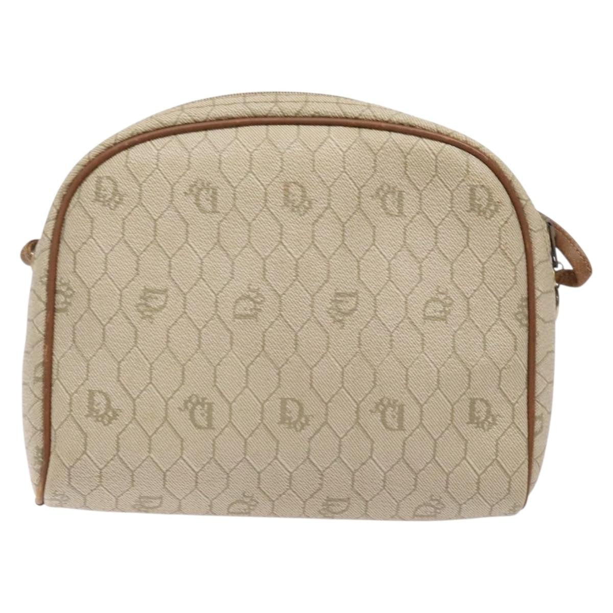 Christian Dior Honeycomb Shoulder Bag Canvas Beige Canvas Bag Style 2