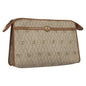 Christian Dior Honeycomb Zip Pouch Coated Canvas Beige Pvc Clutche Pouche Bag Style 2