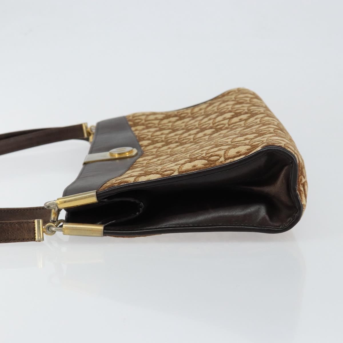Christian Dior Trotter Shoulder Bag Canvas Brown Canvas Shoulder Bag Bag