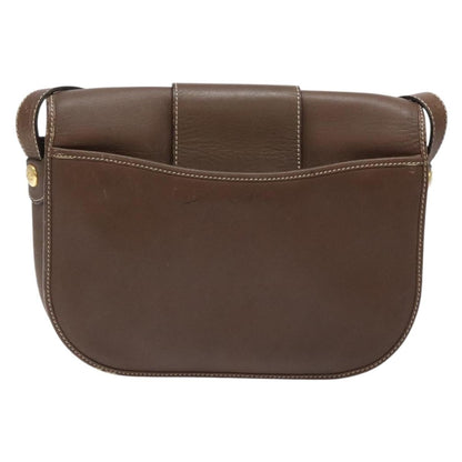 Christian Dior Cd Flap Shoulder Bag Leather Brown Leather Shoulder Bag Bag