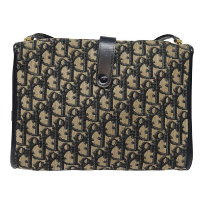 Christian Dior Flap Crossbody Bag Canvas Navy Canvas Shoulder Bag Bag