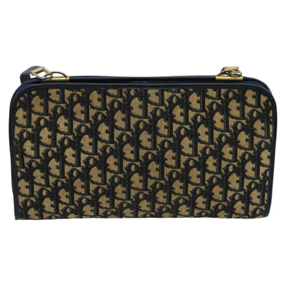Christian Dior Trotter Crossbody Bag Diorissimo Coated Canvas Navy Canvas Shoulder Bag Bag