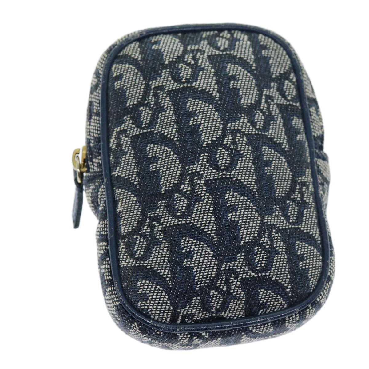 Christian Dior Trotter Pouch Canvas Navy Canvas Clutche Pouche Bag
