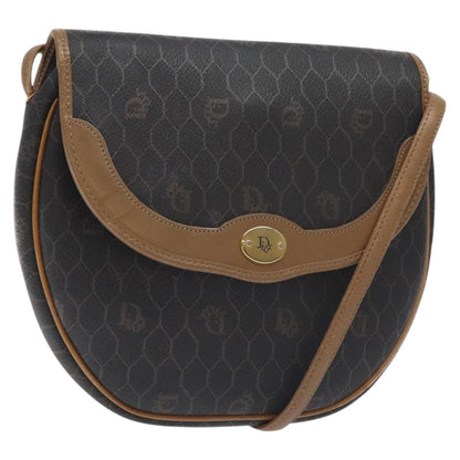 Christian Dior Honeycomb Shoulder Bag Canvas Black Canvas Bag ()