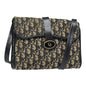 Christian Dior Flap Crossbody Bag Canvas Navy Canvas Shoulder Bag Bag