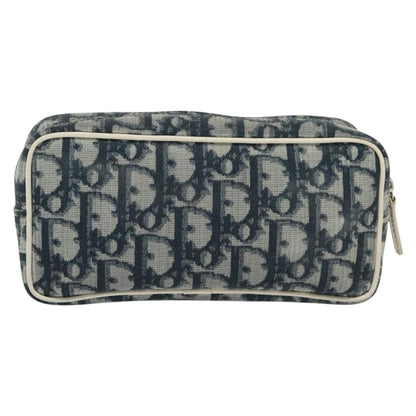 Christian Dior Trotter Pouch Diorissimo Canvas Navy Canvas Clutche Pouche Bag Canvas