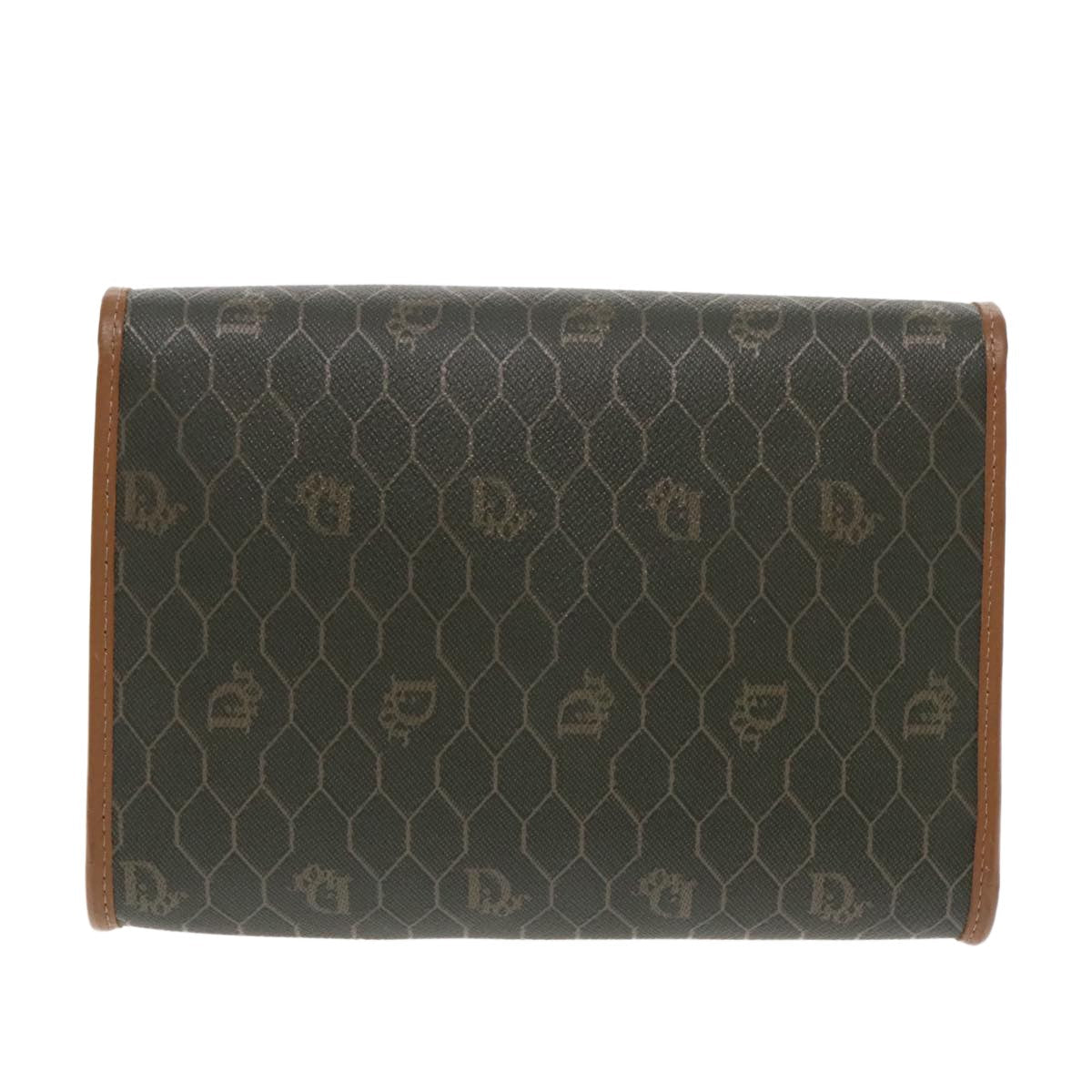 Christian Dior Honeycomb Chain Canvas Khaki Canvas Shoulder Bag Bag
