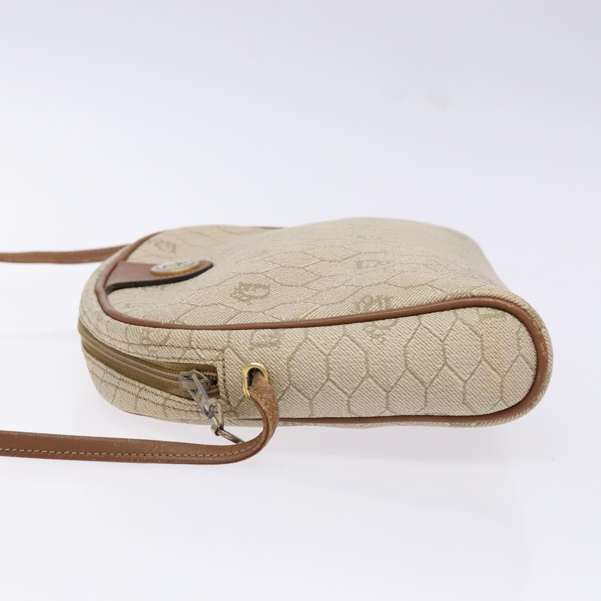 Christian Dior Honeycomb Shoulder Bag Canvas Beige Canvas Bag Style 2