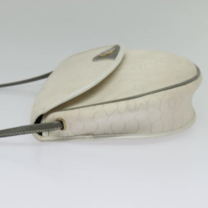 Christian Dior Honeycomb Shoulder Bag Canvas White Canvas Shoulder Bag Bag