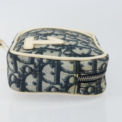 Christian Dior Trotter Pouch Diorissimo Canvas Navy Pvc Clutche Pouche Bag