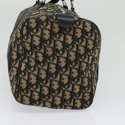 Christian Dior Trotter Boston Bag Diorissimo Canvas Navy Canvas Bag