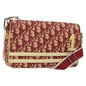 Christian Dior Flap Crossbody Bag Canvas Red Canvas Shoulder Bag Bag