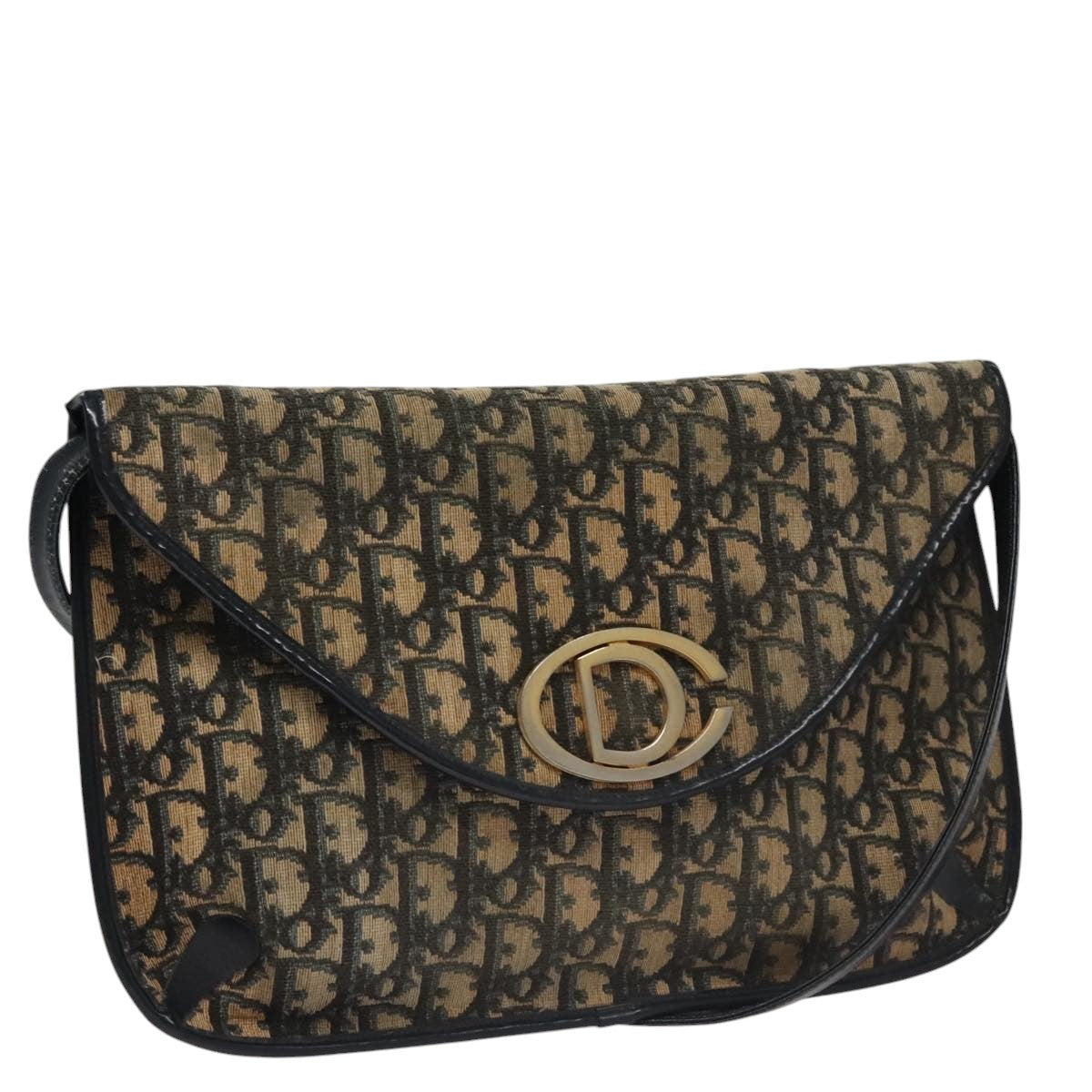 Christian Dior Trotter Shoulder Bag Canvas Navy Canvas Shoulder Bag Bag Canvas