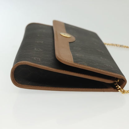Christian Dior Honeycomb Chain Canvas Black Canvas Bag