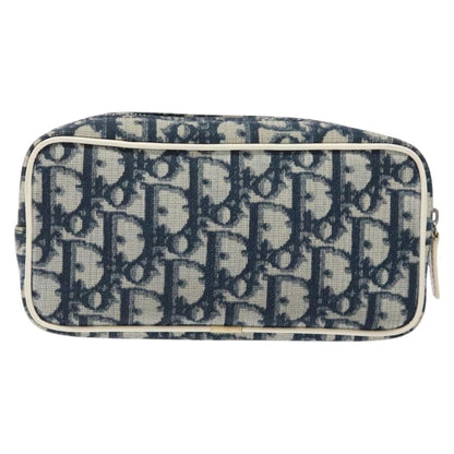 Christian Dior Trotter Pouch Diorissimo Canvas Navy Canvas Clutche Pouche Bag