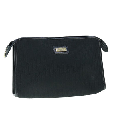 Christian Dior Trotter Pouch Diorissimo Canvas Black Canvas Clutche Pouche Bag Canvas