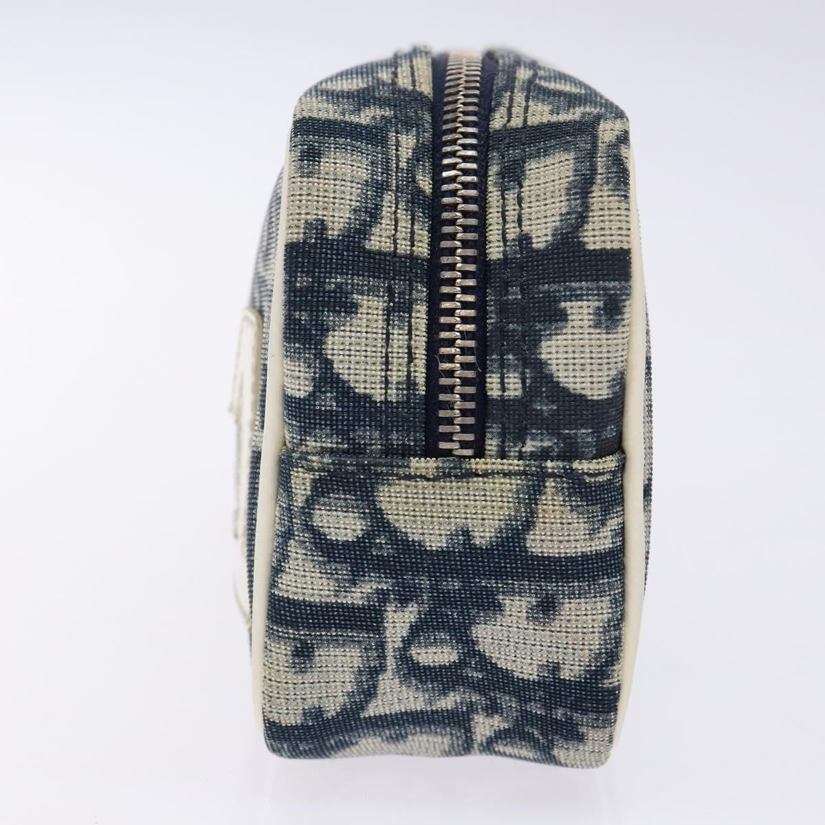 Christian Dior Trotter Pouch Diorissimo Canvas Navy Canvas Clutche Pouche Bag